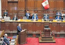  ?? ?? El jefe de gabinete de Perú acudió al Congreso