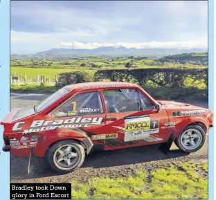  ??  ?? Bradley took Down glory in Ford Escort