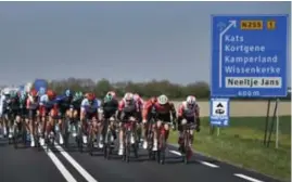  ?? FOTO BELGA ?? Op de UCI-kalender 2.0 staat de Scheldepri­js (foto) tussen Gent-Wevelgem en de Ronde van Vlaanderen ingepland.