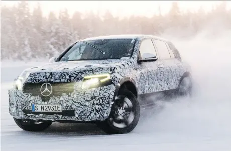  ?? MERCEDES-BENZ ?? The Mercedes-Benz EQC is just a concept car for now, but it will reportedly be on sale “before the end of the decade.”