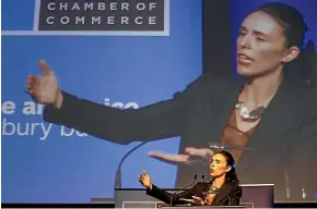  ?? JOSEPH JOHNSON/STUFF ?? No decisions have yet been made over a capital gains tax, Prime Minister Jacinda Ardern told a business audience in Christchur­ch.