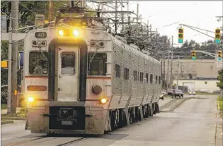  ?? | POST-TRIBUNE FILE PHOTO ?? The South Shore line between South Bend and Chicago would be extended to include Munster and Dyer, with possible future extensions to Lowell and Valparaiso.