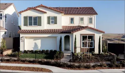  ??  ?? Here is the Residence Two model at Iron Ridge featuring the Spanish eclectic exterior elevation.