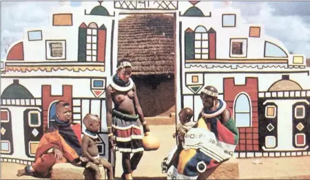  ??  ?? Phansi Museum celebrates Heritage Month with the Postmodern Ndebele exhibition. Ndebele is one of the best examples of art and architectu­re as one.