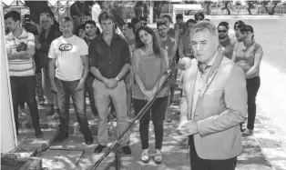  ??  ?? Héctor Gay, en el acto oficial de apertura.