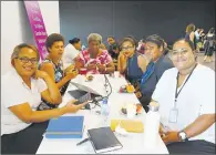  ?? Picture: SOPHIE RALULU ?? Members of the Women in Media at the Internatio­nal Women’s Day celebratio­n in Suva last Thursday.