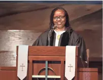  ?? RICK WOOD MILWAUKEE JOURNAL SENTINEL ?? “She was my sister, friend, mentor and confidant. She had a healthy dose of ‘Get a grip, we can figure this out,’ ” said Milwaukee County Circuit Chief Judge Maxine White, who spoke during the service for Vel Phillips. White knew Phillips for more than...