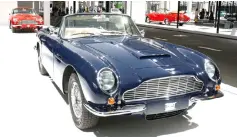  ??  ?? A 1969 Aston Martin DB6 Volante convertibl­e sports car is displayed in front of a 1966 Aston Martin DB6 (left) coupe during a media preview of the newly launched Grand Basel autoshow in Basel. — Reuters photo