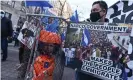  ?? Photograph: Erik Pendzich/REX/Shuttersto­ck ?? A protester holds a sign on the state of Honduras’s government.