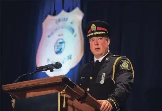  ?? JULIE JOCSAK THE ST. CATHARINES STANDARD ?? Police Chief Bryan MacCulloch will speak at Niagara College as part of its graduation ceremonies next week.