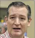  ??  ?? SAME-SEX MARRIAGE U.S. Sen. Ted Cruz, Republican presidenti­al candidate THE STATEMENT The Supreme Court’s views “are radically out of step with public opinion” regarding its decision to legalize same-sex marriage nationwide.