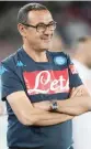  ?? MOSCA ?? Maurizio Sarri, 56 anni