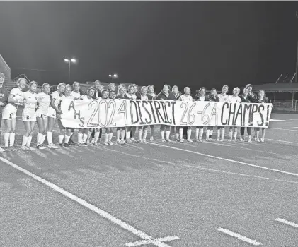  ?? PROVIDED BY DONALD HATCHER ?? The Anderson girls soccer team claimed the District 26-6A title Friday with a 3-0 win over Bowie.