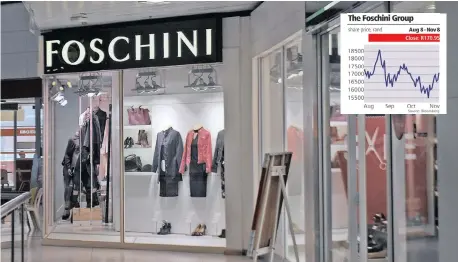  ?? | ARMAND HOUGH African News Agency (ANA) ?? THE FOSCHINI Group has posted a strong performanc­e from its Australian market with turnover rising to nearly R16bn.
