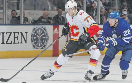  ?? CLAUS ANDERSEN/ GETTY IMAGES ?? Since being called up from the AHL’s Stockton Heat, Mark Jankowski has been a Flames standout and an example of the pipeline of talent between the two teams.