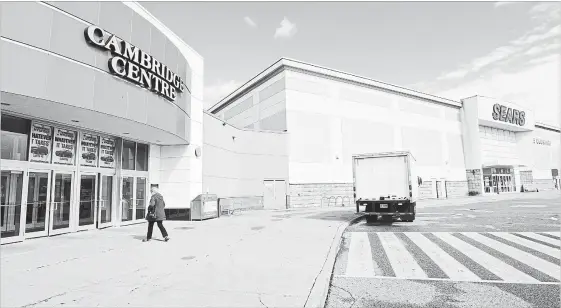  ?? MATHEW MCCARTHY WATERLOO REGION RECORD FILE PHOTO ?? Following the closing of the Sears store, the Cambridge Centre mall was put forward as a possible location for the proposed multiplex.