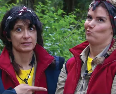  ??  ?? Best of enemies: Shappi Khorsandi, left, and Rebekah Vardy clashed during their challenge