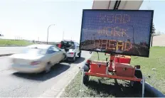  ?? MICHELLE BERG ?? Orange zones at Boychuk Drive and Highway 16 and at McOrmond Drive and Highway 5 will remain in place for two years.