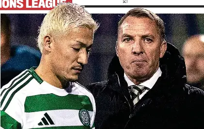  ?? ?? Nothing to smile about: Maeda and Rodgers got no joy in Zagreb