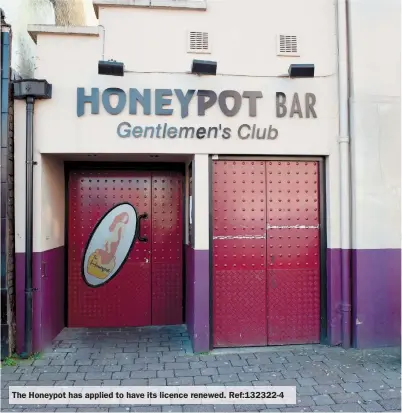  ??  ?? The Honeypot has applied to have its licence renewed. Ref:132322-4