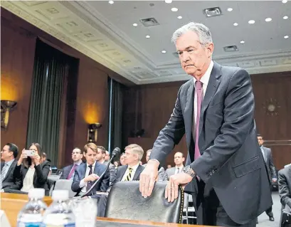  ?? JOSHUA ROBERTS GETTY IMAGES ?? U.S. Federal Reserve chair Jerome Powell hasn’t indicated how high a bar he sees for another interest rate increase this year.