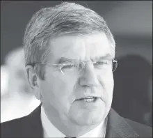  ??  ?? IOC President Thomas Bach