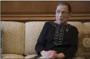  ?? ANDREW HARRER — BLOOMBERG ?? Justice Ruth Bader Ginsburg had surgery on a lung to remove cancerous growths in December.