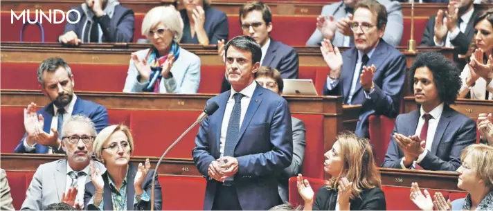  ??  ?? ► Manuel Valls el martes durante su despedida en la Asamblea Nacional francesa.
