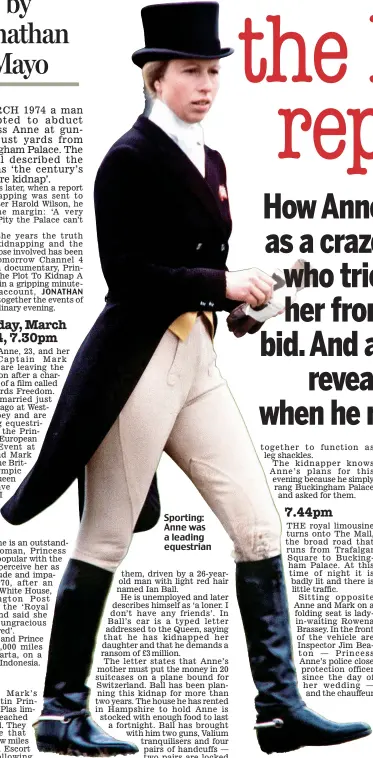 ?? ?? Sporting: Anne was a leading equestrian