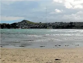  ??  ?? People were warned not to go in the water at Titahi Bay Beach for a couple of days last week after heavy rainfall caused a high bacterial count.