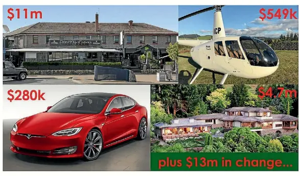  ??  ?? Saturday’s $30m Lotto winner could buy a bar, a 7-bedroom house, a helicopter and Tesla S electric car - and still have $13m in change.