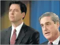  ?? Picture: AFP ?? REVOLVING DOORS: A file picture of then Deputy AG James Comey, left, and then FBI director Robert Mueller at the US Justice Department