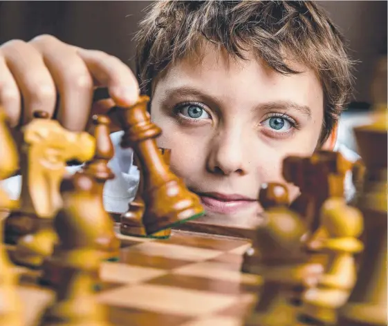  ?? Picture: JERAD WILLIAMS ?? Chess champion Byron Morris, 12, will represent Australia at a major tournament in Brazil.