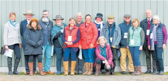  ?? Photo / www.takethemom­ent.co.nz ?? A group of officials gather for a photo at an event at the Fiber-Fresh Dunstan National Equestrian Centre last year.