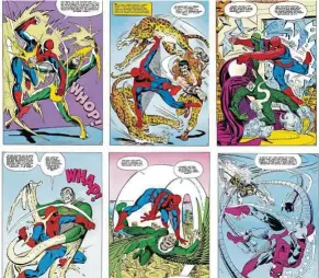  ??  ?? Spidey’s first showdown with the Sinister Six in Amazing Spider-Man Annual #1 features some of Ditko’s most iconic panels.