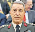  ??  ?? The chief of staff, General Hulusi Akar, was reportedly held hostage during the coup