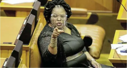  ?? / ESA ALEXANDER ?? Pemmy Majodina says she is willing to appear before parliament’s ethics committee to explain her son’s involvemen­t in an ANC caucus PPE procuremen­t deal.