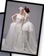  ??  ?? 宝家康蒂系列礼服（左）白雪公主系列礼服（右）