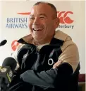  ??  ?? England coach Eddie Jones has been in an upbeat mood all week about his team’s prospects against the All Black.