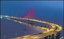  ?? SATISH BATE/HT ?? A view of Bandra-worli Sea-link.