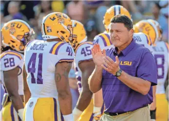  ?? DERICK E. HINGLE, USA TODAY SPORTS ?? LSU and head coach Ed Orgeron lost by 30 last weekend.