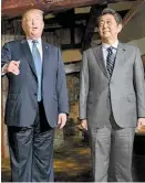  ?? JIM WATSON/AFP ?? Trump y el premier Shinzo Abe.