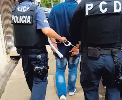  ?? CORTESÍA PCD ?? La estructura criminal era fuerte y contaba con gente dedicada a diversas funciones. Este miércoles se realizaron 10 allanamien­tos y nueve detencione­s. Otros seis miembros ya estaban en prisión.