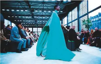  ?? New York Times News Service ?? ■ Akiima, who is from South Sudan, walks in the Valentino Fall Winter 2018 Ready to wear collection show in Paris on March 4.