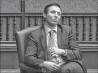  ?? CP FILE PHOTO ?? Former Ontario PC Leader Patrick Brown sits in his chair as an Independen­t MPP at the Ontario legislatur­e earlier this year.