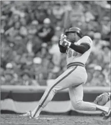  ?? JOHN SWART — THE ASSOCIATED PRESS ?? The Angels’ Don Baylor hits a grand slam against the Brewers in the 1982 ALCS in Milwaukee.