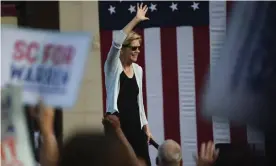  ??  ?? Elizabeth Warren hosts a campaign event in Rock Hill, South Carolina. A new poll found that 45% of black Democrats in South Carolina back Biden compared to just 4% who favor Warren. Photograph: Meg Kinnard/Associated Press