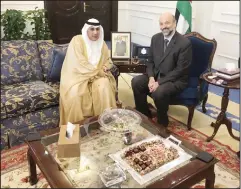  ?? KUNA photo ?? Jordanian PM Dr Omar Al-Razzaz while receiving Kuwaiti Ambassador Aziz AlDehani.