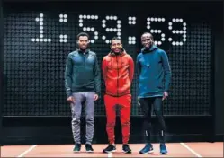  ??  ?? ASPIRANTES. Lelisa Desisa, Tadese Zersenay y Eliud Kipchoge.