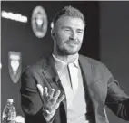  ?? RICHARD DREW/AP ?? David Beckham’s Inter Miami is restructur­ing their front office after a disappoint­ing inaugural season.